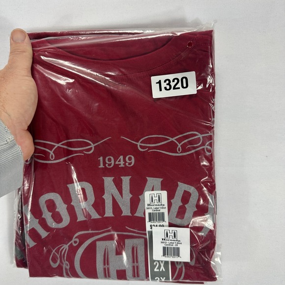 Hornady Mens 2X Cardinal Red T Shirt Ammunition Bullets Graphic Tee - Picture 3 of 3